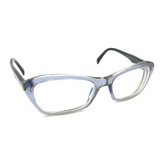 Prada VPR 16N CAE-1O1 Transparent Blue Black Eyeglasses Frames 55-18 135 Italy - Picture 1 of 12
